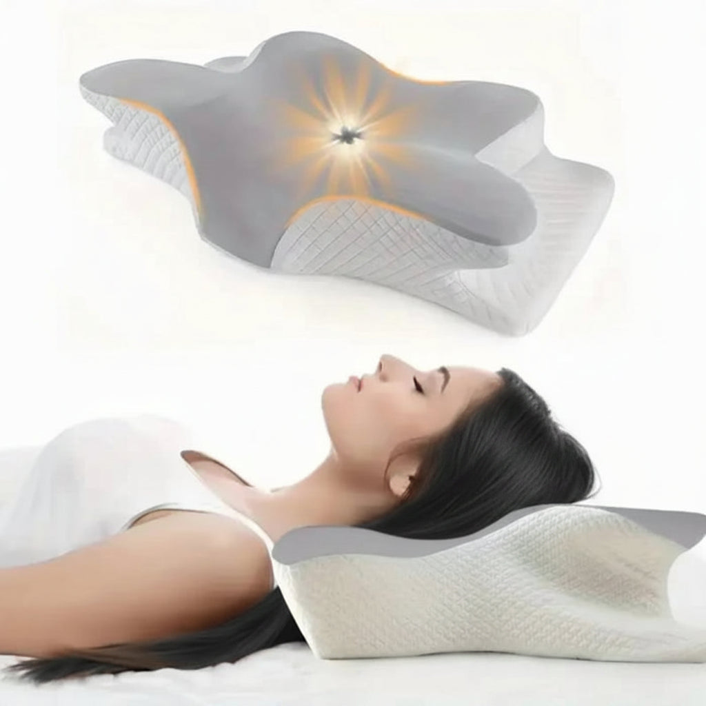Cuscino cervicale in memory foam a forma di farfalla