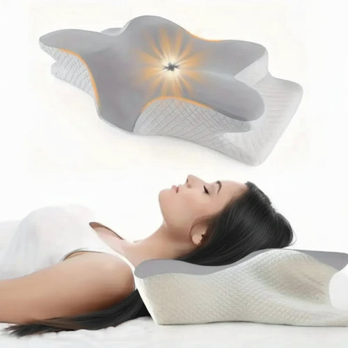 Cuscino cervicale in memory foam a forma di farfalla