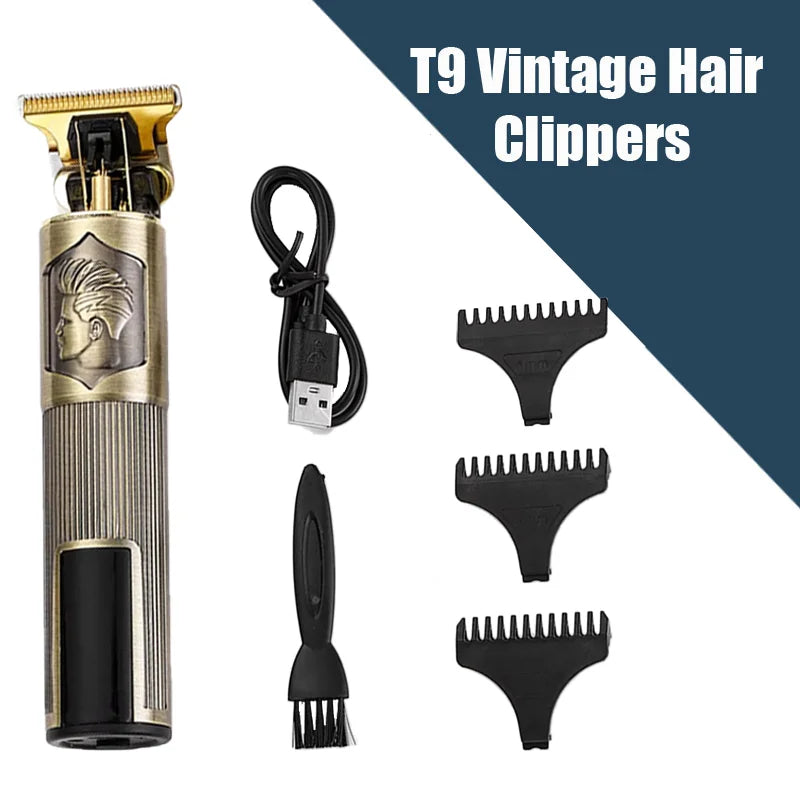 Tagliacapelli Professionale T9 Uomo con Regolabarba e Trimmer Corpo, ricarica rapida USB