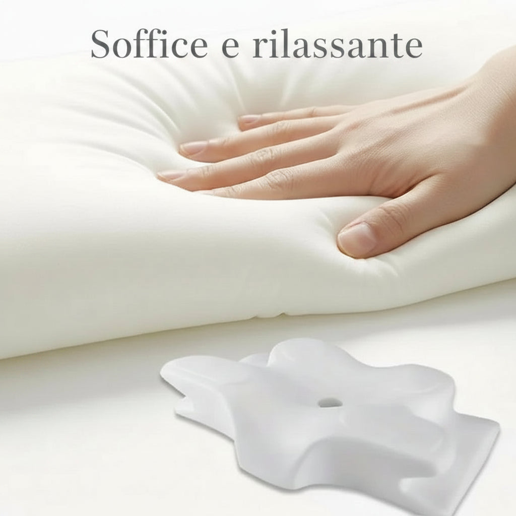 Cuscino cervicale in memory foam a forma di farfalla