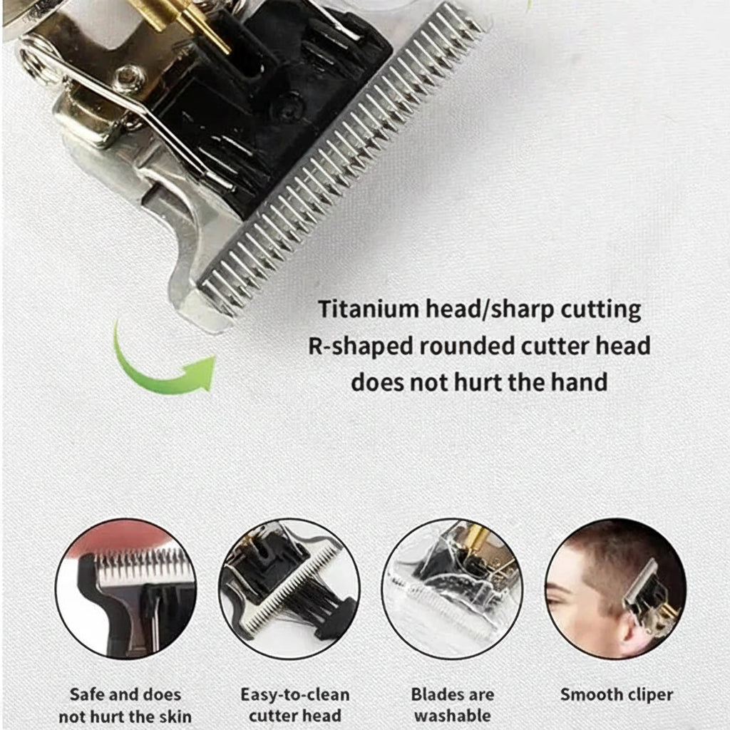Tagliacapelli Professionale T9 Uomo con Regolabarba e Trimmer Corpo, ricarica rapida USB